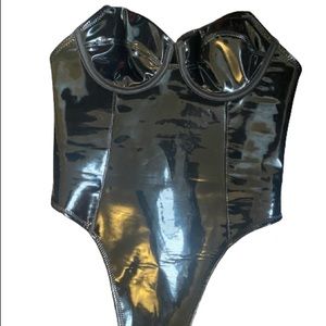 House Of CB vinyl/latex bustier bodysuit